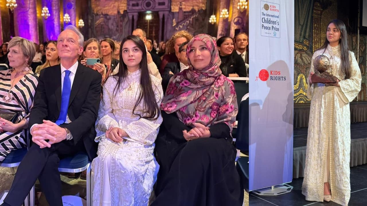ستوكهولم.. توكل كرمان تسلم جائزة السلام الدولية للأطفال للسورية بانا العبد
