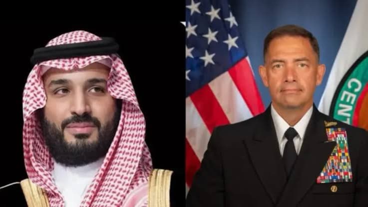 ولي عهد السعودية يستعرض مع قائد 'سنتكوم' مستجدات المنطقة