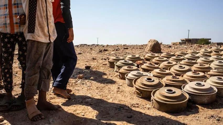 منظمة دولية: الألغام تقتل وتصيب أكثر من 100 يمني نصفهم أطفال خلال 6 أشهر