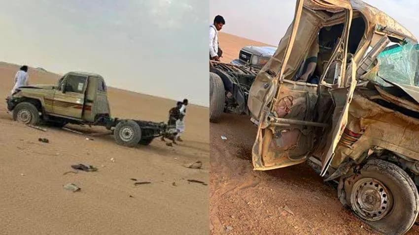 وفاة شخص وإصابة اثنين  آخرين في حادث سير مروع بالجوف