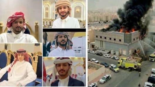 وفاة خمسة مغتربين يمنيين بحريق مستودع في الرياض