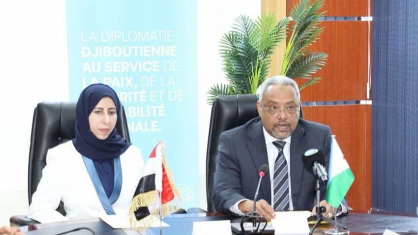 وزيرا خارجية اليمن وجيبوتي يبحثان تعزيز الشراكة البحرية ومكافحة شبكات التهريب الحوثية في باب المندب