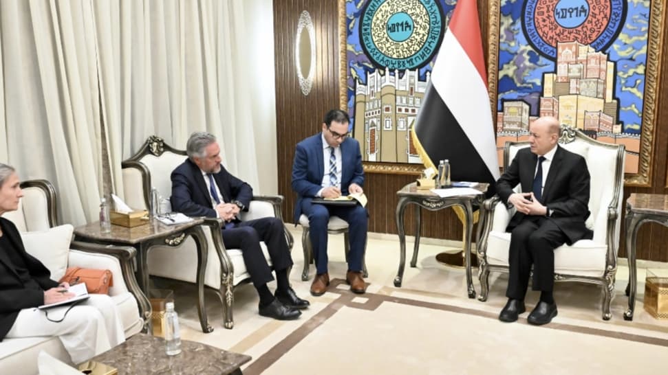 العليمي: الدفاع عن باب المندب حماية لأمن الممرات العالمية ونحذر من تحويله الى 'هرمز آخر'