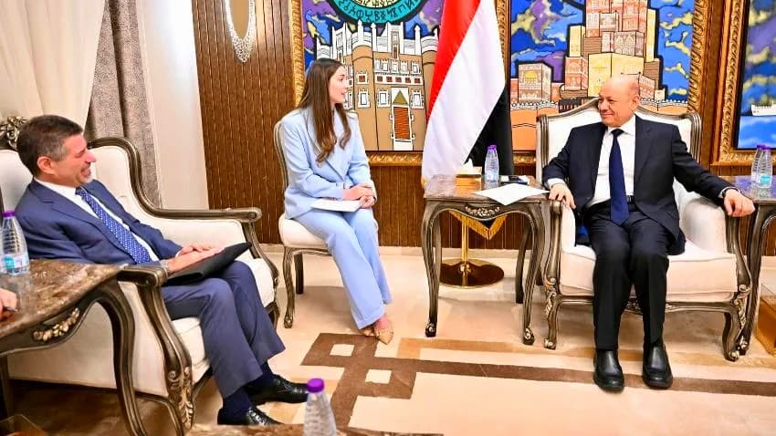 العليمي يبحث مع السفير الأمريكي جهود الإصلاحات الاقتصادية ومكافحة الإرهاب وحماية الملاحة