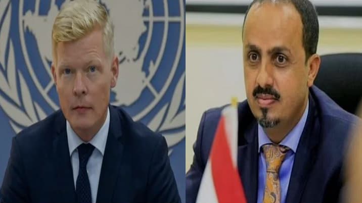 انتقدت موقفه من مجزرة حيران.. الحكومة للمبعوث الأممي: المواقف الرمادية لا تحمي المدنيين بل تشجع المليشيا على ارتكاب الجرائم