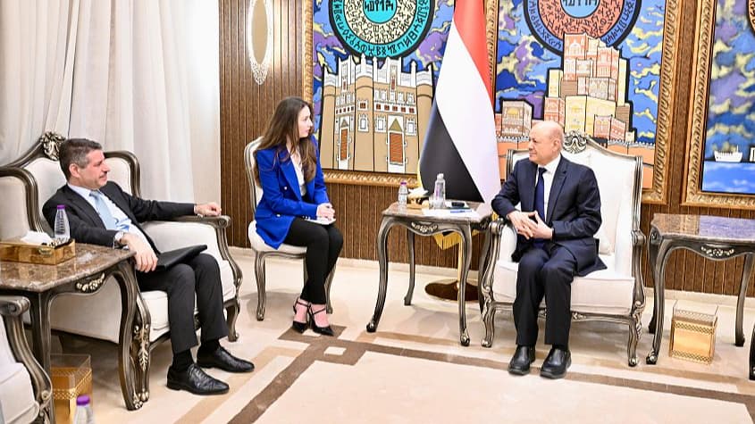 العليمي يبحث مع السفير الأمريكي دعم اليمن وتعزيز الجهود لمواجهة الحوثيين