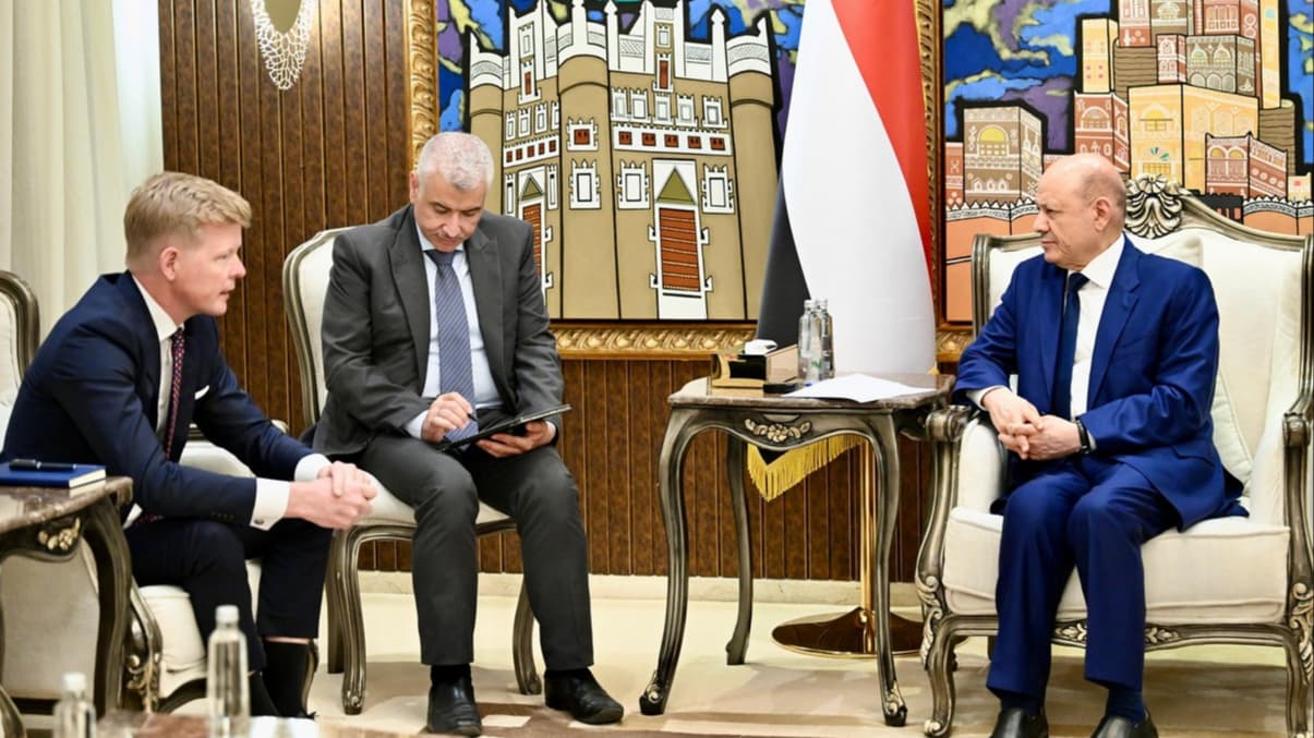 العليمي: السلام في اليمن يتطلب استعادة مؤسسات الدولة وليس تقاسم السلطة مع الحوثيين