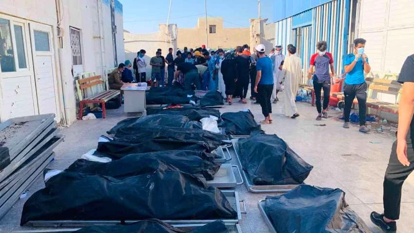 ارتفاع أعداد ضحايا حريق مستشفى الناصرية بالعراق واحتجاجات شعبية تنديدا بالحادثة