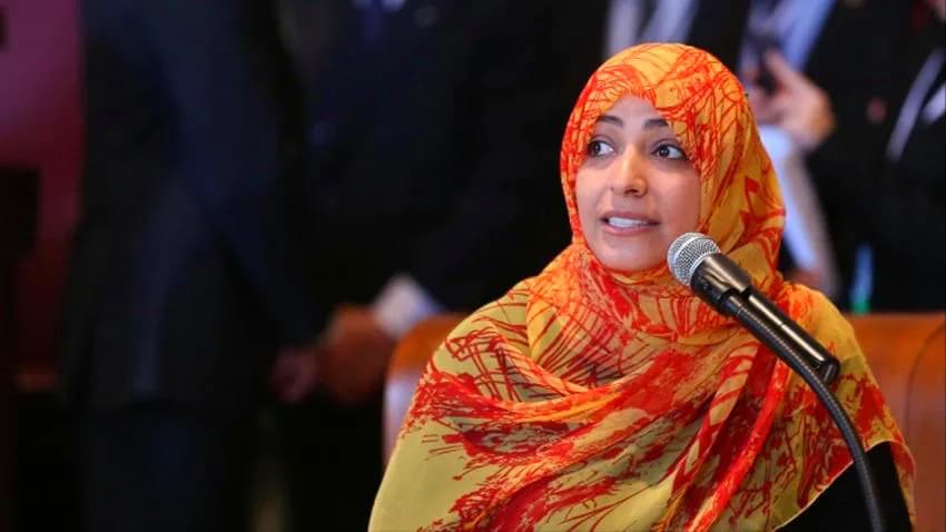 الناشطة توكل كرمان تبارك للفلسطينيين في غزة اتفاق وقف النار