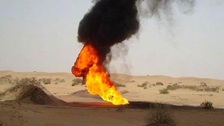 مسلحون يفجرون أنبوب نقل النفط الخام في شبوة