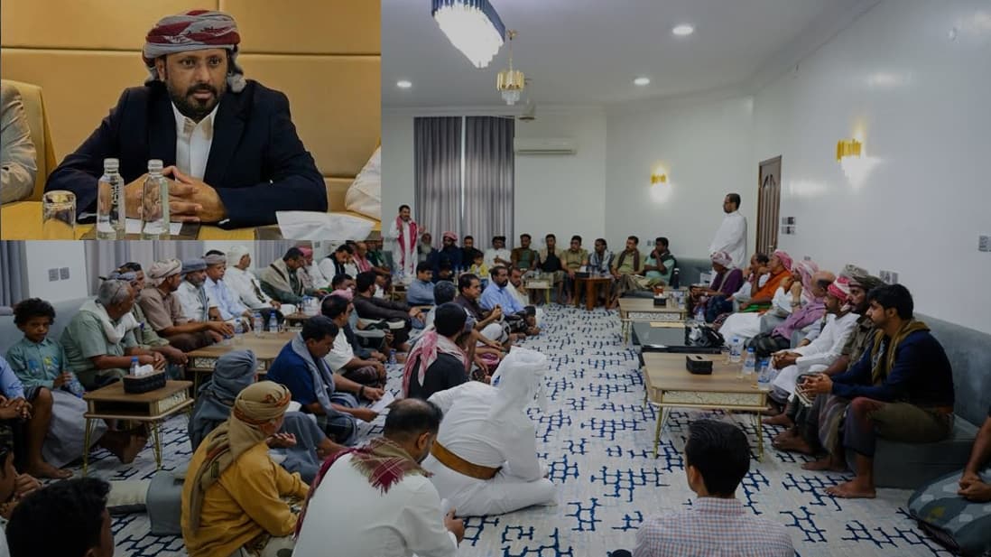 بعد نحو نصف شهر على منع بن حبريش من العودة.. الخنبشي يلتقي وفداً من حلف قبائل حضرموت
