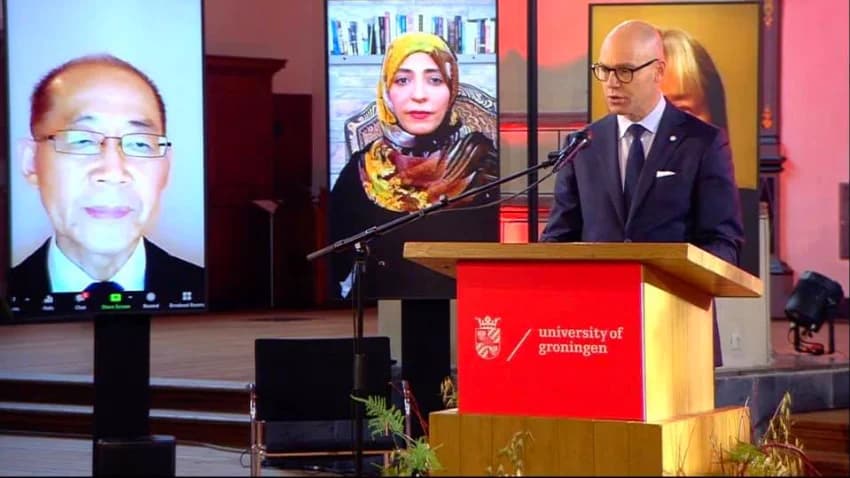 توكل كرمان تلقي كلمة في الجلسة الافتتاحية للقمة العالمية للمناخ