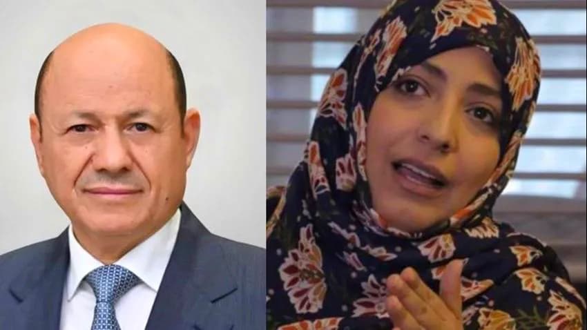 توكل كرمان: المجلس الرئاسي فاقد للشرعية ووصمة عار في تاريخ اليمن