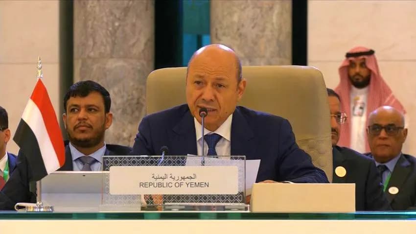 العليمي يدعو إلى تحرك عربي جماعي لوقف انتهاكات الحوثيين