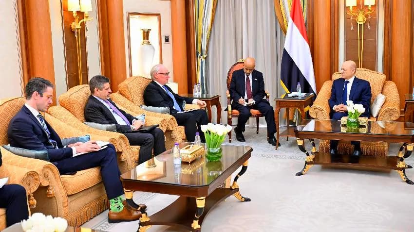 العليمي يلتقي ليندركينج ويؤكد التمسك بالمرجعيات