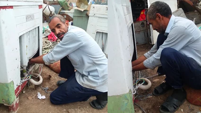 الحرب تحول عبد الحكيم من معلم لمادة التاريخ إلى صيانة الغسالات