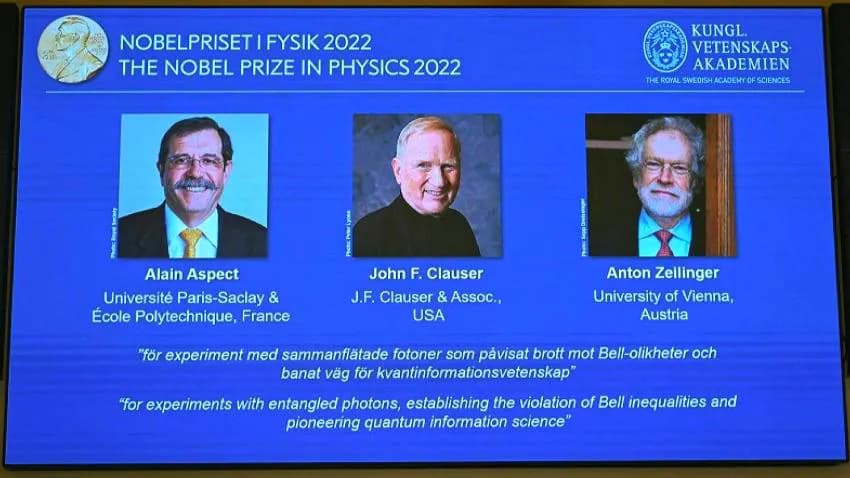 للعام 2022.. ثلاثة علماء مسنون يحصدون جائزة "نوبل" في الفيزياء
